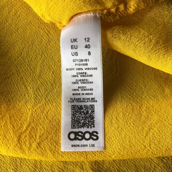 ASOS size 12 Yellow Blouse - Picture 3 of 5